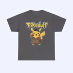 The Pikadolf Shirt is a grey t-shirt showcasing a cartoon character inspired by Greek Architecture—ideal for those who love playful yet timeless design.