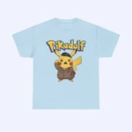 The Pikadolf Shirt features a cartoon character inspired by classic Greek architecture, blending playful design with ancient elegance.