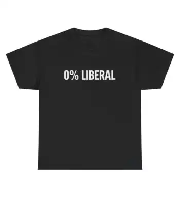 0% Liberal Graphic Tee – Bold Unisex Political Shirt
