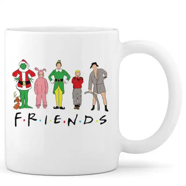 11oz Holiday Friends Coffee Mug – Festive Elf Movie Cup