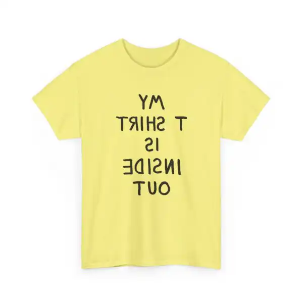 1960s Novelty Inside Out Tee – Custom Hand-Drawn Graphic Shirt