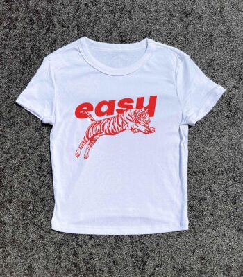 3D Puff Baby Tee – Cute Y2K Style Fitted T-Shirt for Women