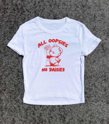 3D Puff Baby Y2K Tee – Cute Hand-Printed Slim Fit Top