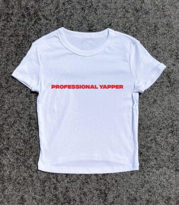 3D Puff Hand-Printed Y2K Women's Baby Tee – Stylish Casual Top