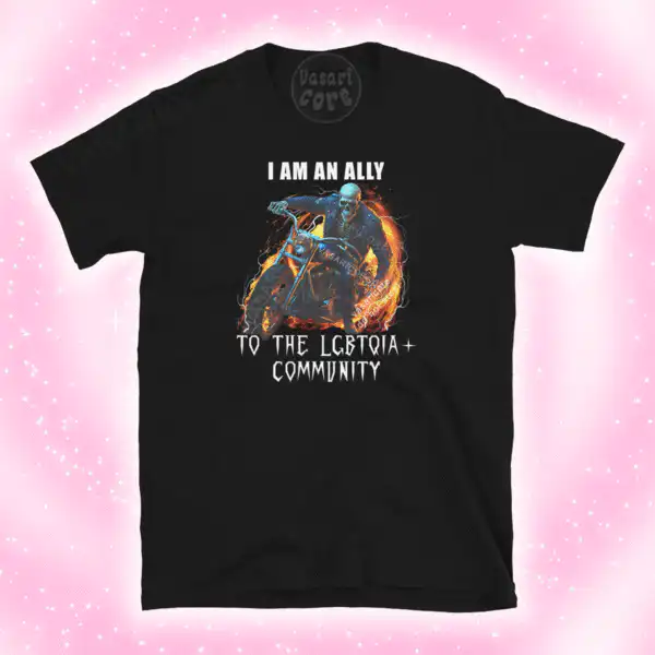 Ally Skeleton Graphic Tee – Soft Cotton LGBTQIA+ Shirt
