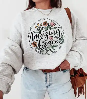 Amazing Grace Sweatshirt – Cozy Christian Faith-Based Top
