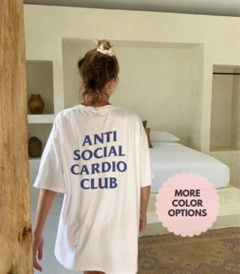 Anti Social Cardio Club T-shirt – Funny Gym Graphic Tee for Runners