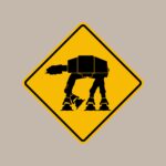 ATAT Crossing Sign T-Shirt – Empire Strikes Back Graphic Tee