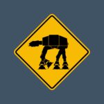 ATAT Crossing Sign T-Shirt – Empire Strikes Back Graphic Tee