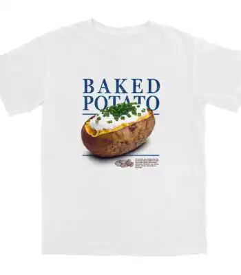 Baked Potato T Shirt – Soft Cotton Vintage Style Tee for Everyone