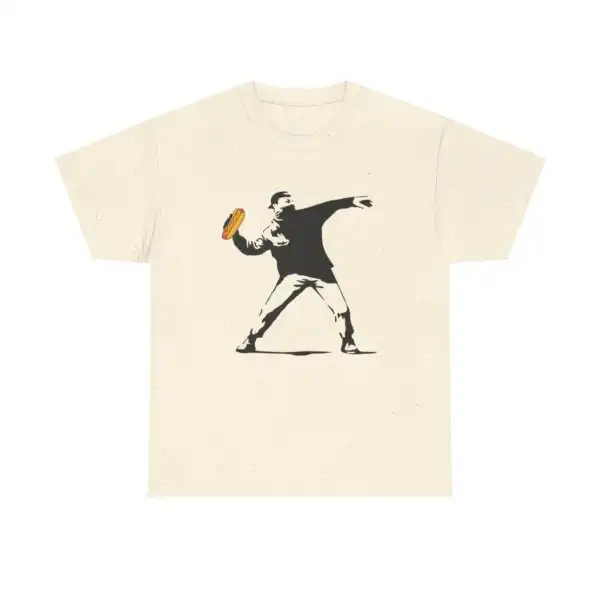 Banksy Inspired Sandwich Thrower Tee – Bold Street Art Shirt