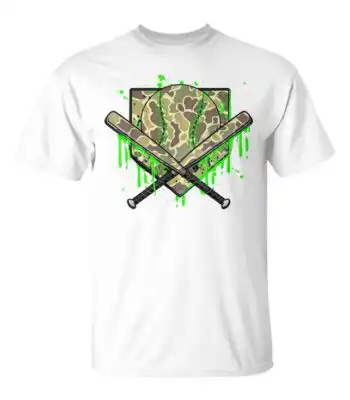 Baseball Drip Camo T-Shirt – Cool Game Day Tee for Boys