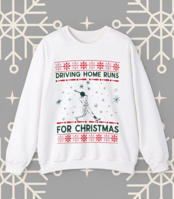 Baseball Ugly Christmas Sweater – Funny Holiday Sports Sweatshirt
