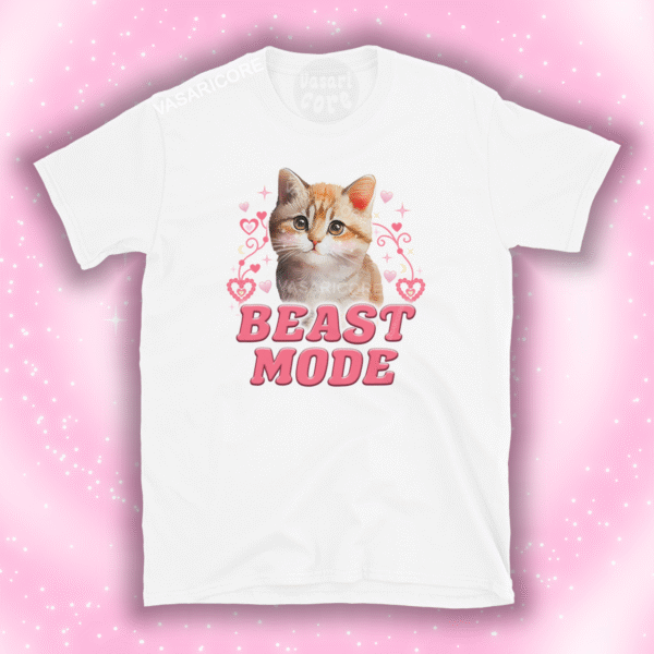 Beast Mode Kitten Shirt – Soft Unisex Cotton Tee for All Occasions