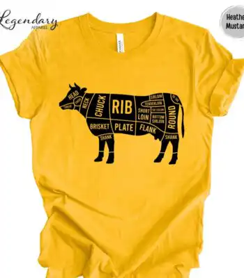 Beef Cuts Butcher Shirt – Support Cattle Farmers Graphic Tee