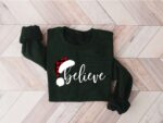 Believe Christmas Sweatshirt – Cozy Family Holiday Party Tee