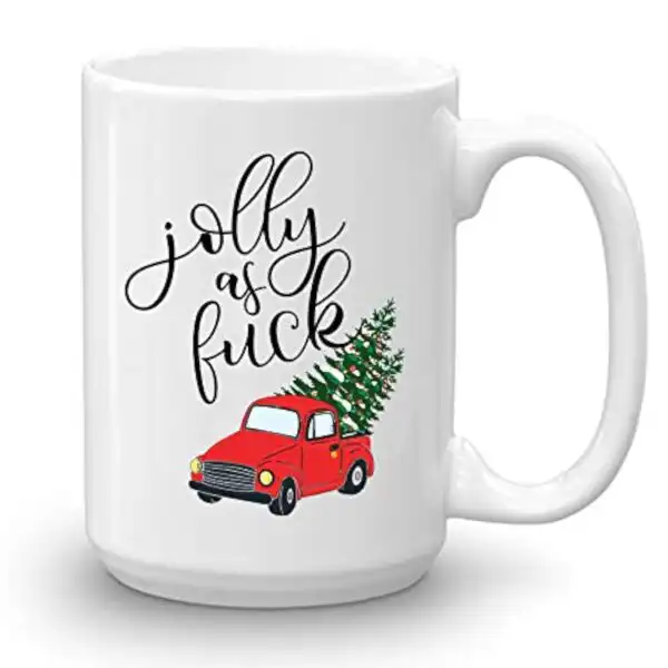 Blue Ribbon Christmas Mug – Funny Gift for Movie Lovers 15 oz