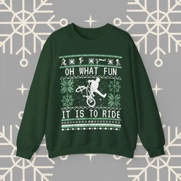 BMX Ugly Christmas Sweater – Fun Holiday Bike Sweatshirt