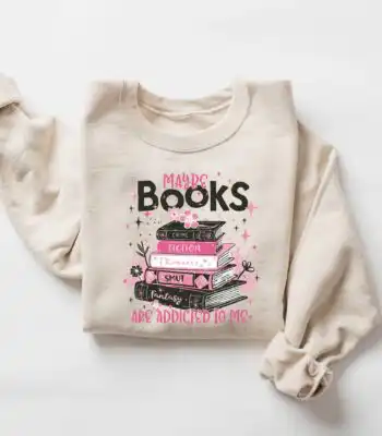 Book Lover Sweatshirt - Customizable Reading Teacher Gift