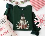 Book Snowman Christmas Sweatshirt – Cozy Holiday Gift for Readers