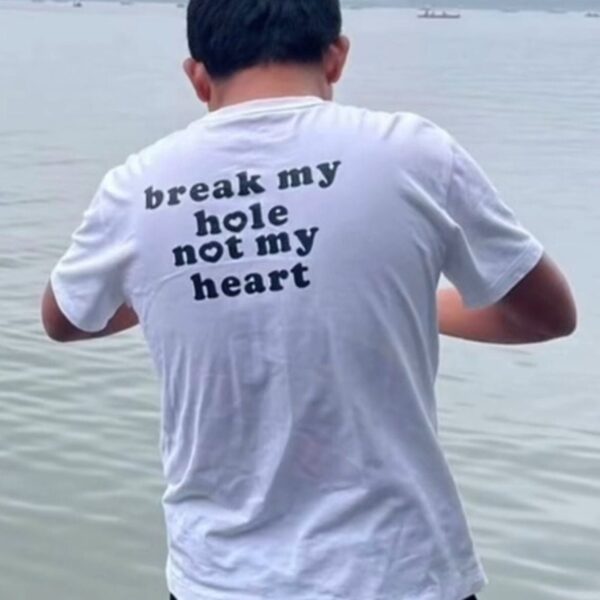 Break my Hole not my Heart Y2K Cursed T-Shirt – Funny Gen Z Tee