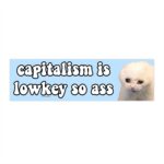 Capitalism is Lowkey So Ass Bumper Sticker – Funny Vinyl Design