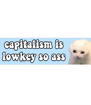 Capitalism is Lowkey So Ass Bumper Sticker – Funny Vinyl Design