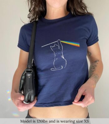 Cat Rainbow Light Tee – Funny Prism Science Shirt for All Ages