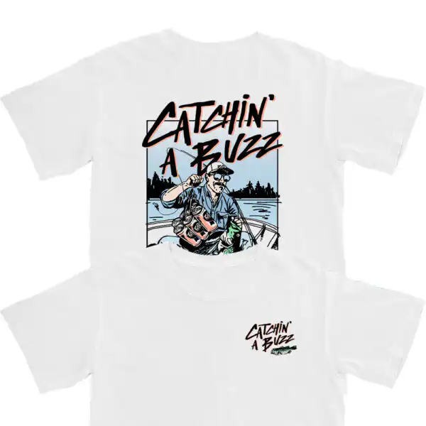 Catchin' A Buzz T Shirt – Soft Cotton Graphic Tee for Relaxed Vibes