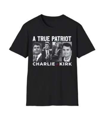 Charlie Kirk Tribute Shirt – Minimalist Black Tee for Patriots