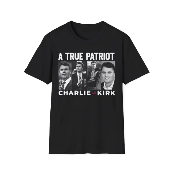 Charlie Kirk Tribute Shirt – Minimalist Black Tee for Patriots