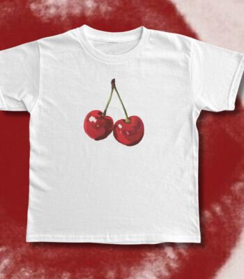 Cherry Y2K Baby Tee – Lightweight Red Aesthetic Cherries Top