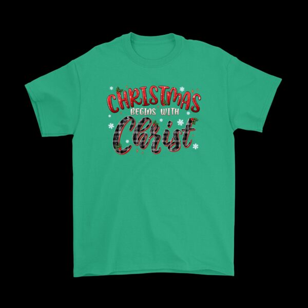 Christmas Begins with Christ Tee – Soft Cotton Holiday Shirt
