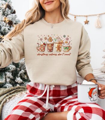 Christmas Calories Don't Count Hoodie – Cozy Coffee Lover Gift