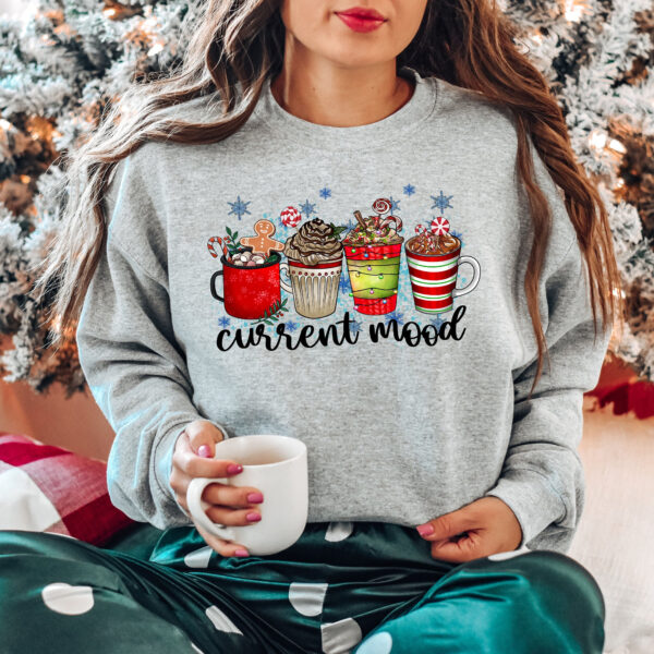 Christmas Coffee Sweatshirt – Cute Snowman Latte Graphic Tee