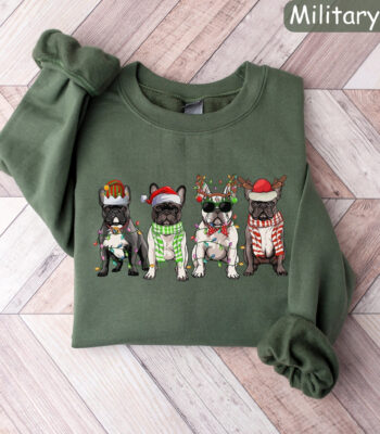 Christmas French Bulldog Sweatshirt – Cute Holiday Dog Lover Top