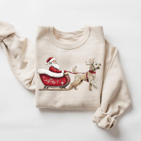 Christmas Goldendoodle Sweatshirt – Santa's Sleigh Xmas Top
