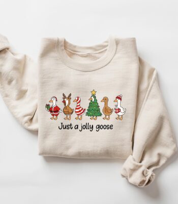 Christmas Goose Shirt – Just A Jolly Holiday Graphic Tee