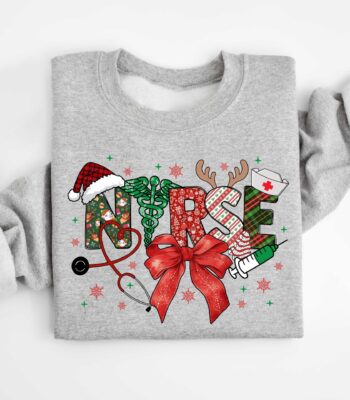 Christmas Nurse Sweatshirt – Funny Holiday Gift for RNs