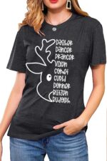 Christmas Shirts for Women – Funny Light-Up Tree Graphic Top