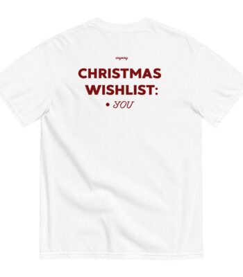 Christmas Wishlist Unisex Heavyweight Tee – Soft Cotton T-Shirt