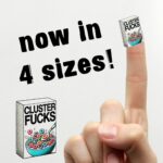 Cluster Fucks Sticker – Funny Dark Humor Decal for Water Bottles