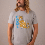 Cool Cat T Shirt – Soft Cotton Tee with Worn-In Comfort