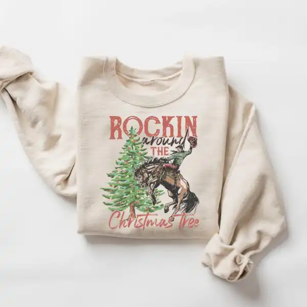 Cowboy Christmas Sweatshirt – Festive Western Holiday Top
