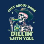 Cowboy Skeleton Pickle Tee – Funny Anti-Social Graphic Shirt