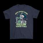 Cowboy Skeleton Pickle Tee – Funny Anti-Social Graphic Shirt