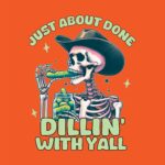 Cowboy Skeleton Pickle Tee – Funny Anti-Social Graphic Shirt