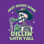 Cowboy Skeleton Pickle Tee – Funny Anti-Social Graphic Shirt