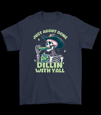 Cowboy Skeleton Pickle Tee – Funny Anti-Social Graphic Shirt
