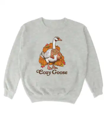 Cozy Goose Crewneck Sweatshirt – Soft, Worn-In Feel Top